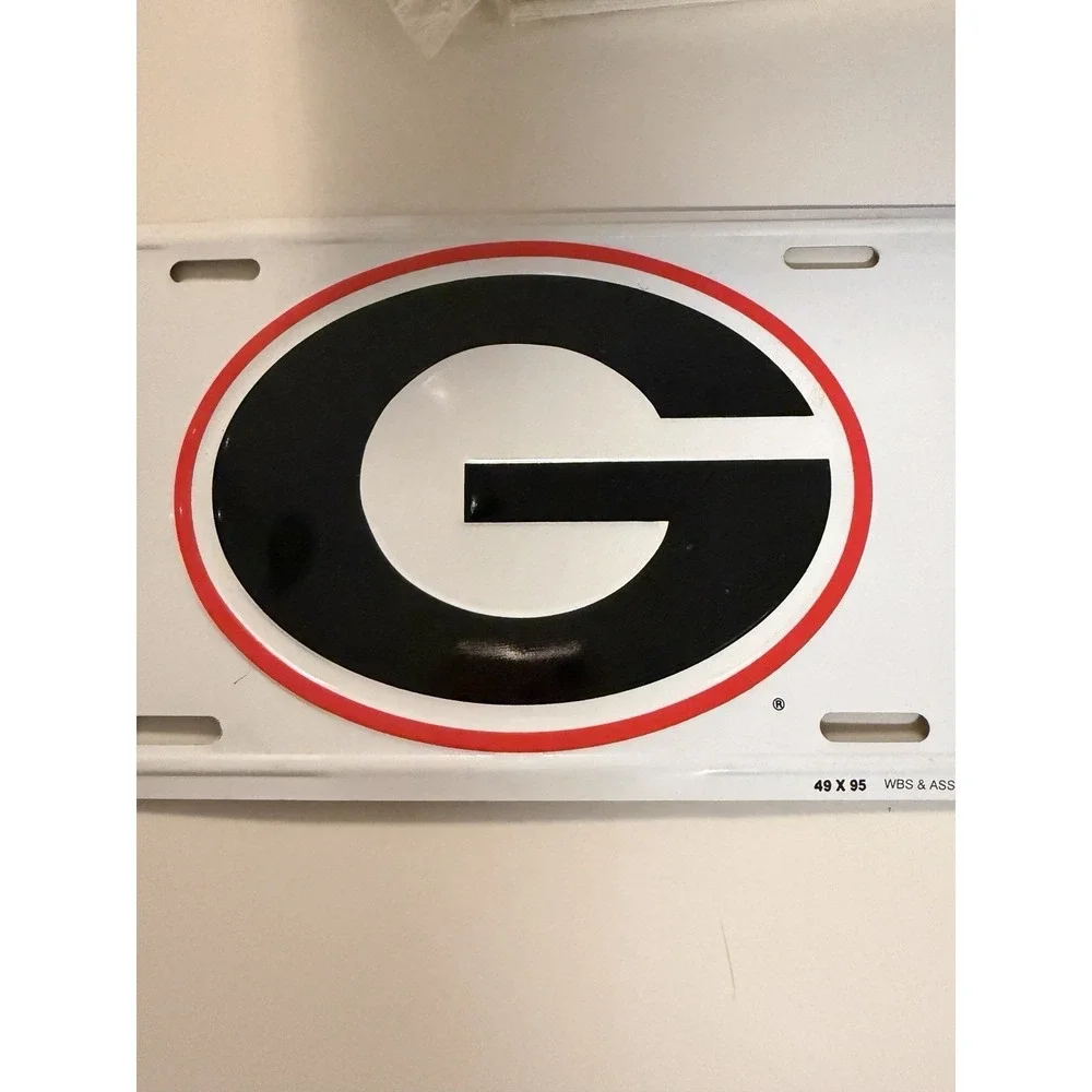 University Of Georgia License Plate Car Tag White Bulldogs DAWGS